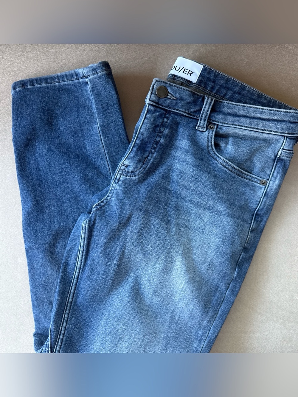 DU/ER Duer Flannel Lined jeans! Women’s Size 29 x 28 - Medium Blue Wash.